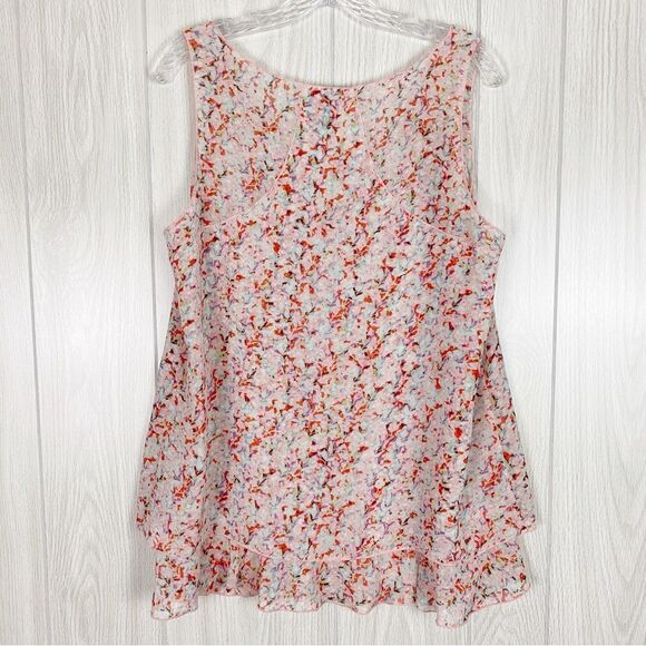 Cabi | Bella Floral Tiered Sleeveless Blouse Size Medium - Picture 2 of 8
